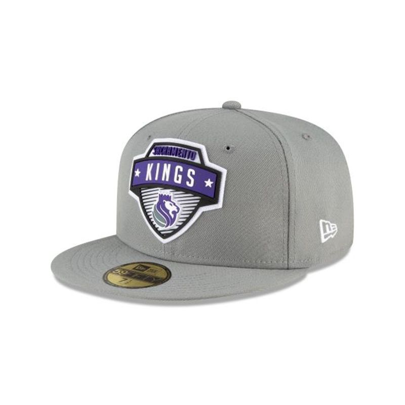 NBA Sacramento Kings Tip Off Edition 59Fifty Fitted (DCI7309) - Grey New Era Caps